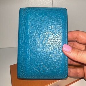 Louis Vuitton LV Monogram Pocket Organizer in Turquoise